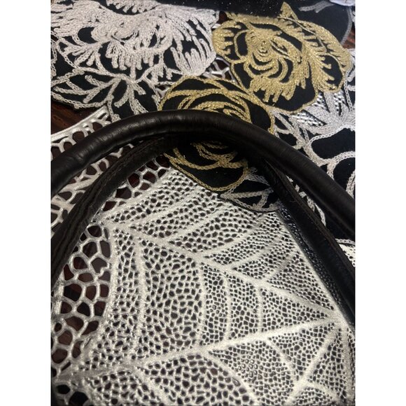 Rebels Firenze Black Italian Leather Handbag Shoulder Bag Purse - Picture 9 of 16